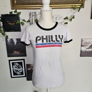 Next Level Apparel White and Black T-Shirt